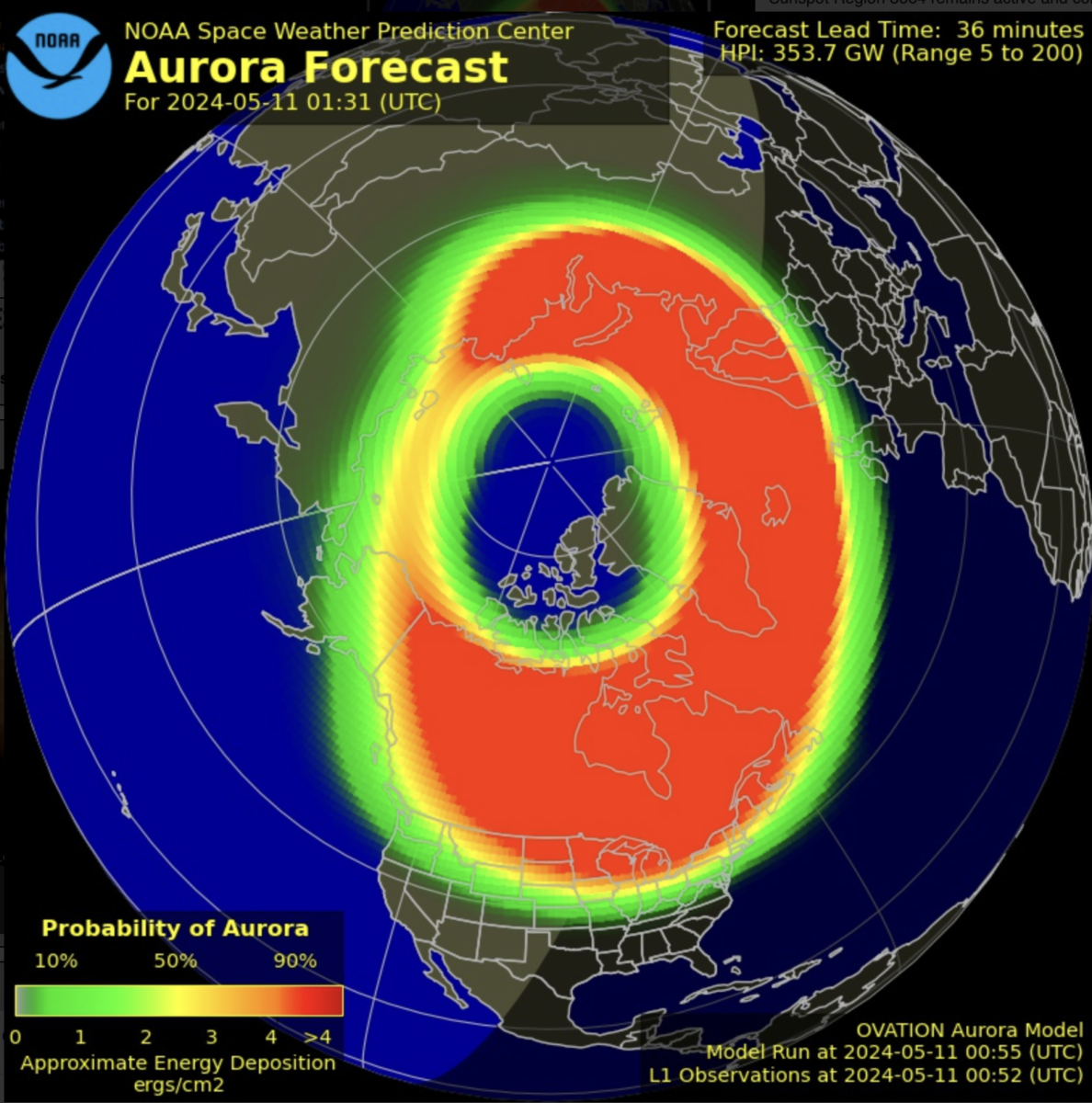 Did You See the Aurora Borealis Last Night? You Might Be Able to See Them Again Tonight | Did you miss the Aurora Borealis last night? Well, according to the Space Weather Prediction Center there is a catch you can catch them tonight.